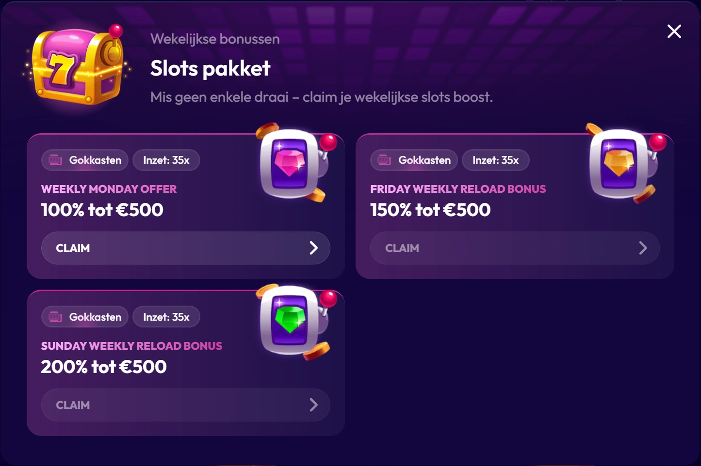 slottio casino weekly offers